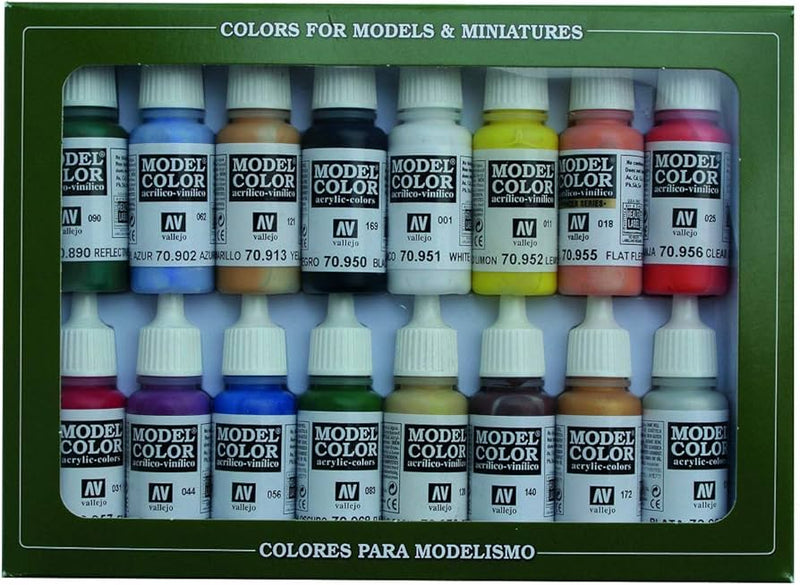 Vallejo Acrylic Paints 70140 Basic Colors USA Paint Set (16-Pack)