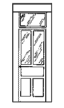Alexander Scale Models HO A-2404 Entry Doors, With Transom (4)