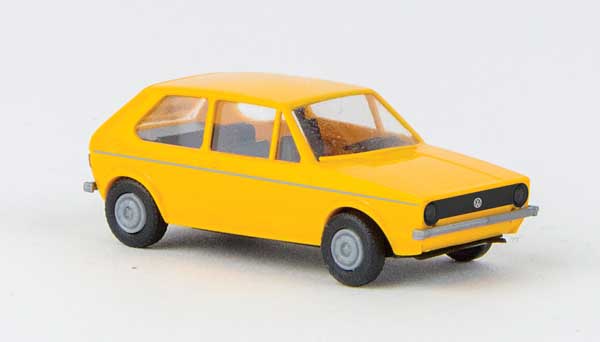 Brekina Automodelle 25548 1974-1981 Volkswagen Golf I Station Wagon - Assembled -- Yellow, HO Scale