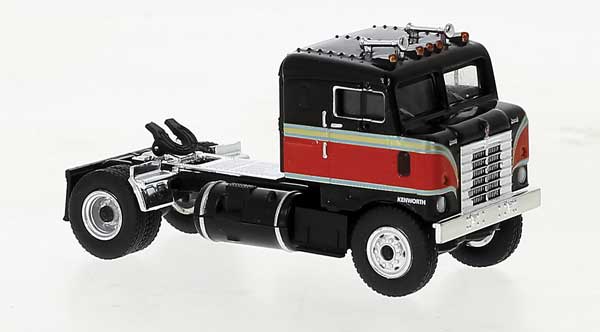 Brekina Automodelle 85950 1950 Kenworth Bullnose Tractor Only - Assembled -- Black, Red, Green, HO Scale