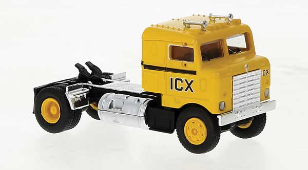 Brekina Automodelle 85953 1950 Kenworth Bullnose Tractor Only - Assembled -- Illinois California Express (yellow, black), HO Scale