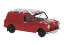 PREORDER Brekina HO 15365 1960s Austin Mini Cargo Van, Assembled, Red with Union Jack on Roof