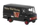 Brekina HO 36857 1980s Mercedes-Benz L 406 D Cargo Van, Assembled, Walter Wolf Formel1 Teams (black, red, German Lettering)