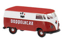 Brekina HO 32307 1960-1963 Volkswagen T1b Kasten Cargo Van, Assembled, Doppelherz (red, white, black, German Lettering)