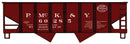 Accurail HO 2435 USRA 55-Ton 2-Bay Hopper Kit, Pittsburgh, McKeesport & Youghiogheny 60285 (Boxcar Red, NYC Lines Logo)
