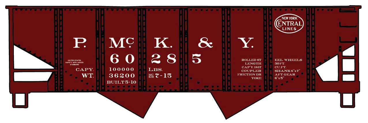2435 Kit Accurail HO 2435 USRA 55-Ton 2-Bay Hopper Kit, Pittsburgh, McKeesport