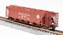 BLI 7250 H32 Covered Hopper, PRR, Freight Car Red with White Circle Keystone, 2-pack A, N Scale