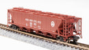 BLI 7250 H32 Covered Hopper, PRR, Freight Car Red with White Circle Keystone, 2-pack A, N Scale