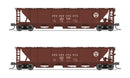 BLI 7250 H32 Covered Hopper, PRR, Freight Car Red with White Circle Keystone, 2-pack A, N Scale