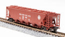BLI 7251 H32 Covered Hopper, PRR, Freight Car Red with White Circle Keystone, 2-pack B, N Scale