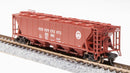 BLI 7251 H32 Covered Hopper, PRR, Freight Car Red with White Circle Keystone, 2-pack B, N Scale