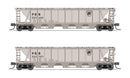 BLI 7254 H32 Covered Hopper, PRR, Gray with â€œPRRâ€ and Black Keystone, 2-pack, N Scale