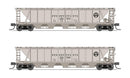 BLI 7255 H32 Covered Hopper, PRR, Gray with "PENNSYLVANIA" and Black Circle Keystone, 2-pack, N Scale