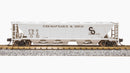 BLI 7259 H32 Covered Hopper, C&O, Variety 2-pack, N Scale (Fantasy Paint Scheme)