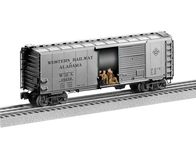 PREORDER Lionel 2-326260 O Steel Boxcar with Hobos - 3-Rail - Ready to Run -- Western Railway of Alabama