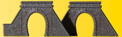 Kibri Z 36900 Cut Stone Tunnel Portal with Tunnel Liner 2-Pack Kit, 1-1/8 x 1-3/8" Opening