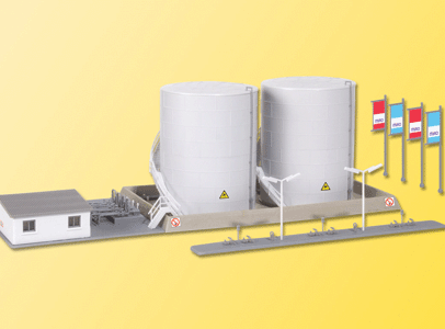 Kibri N 37467 Twin Fuel Tanks with Loading Facility Kit