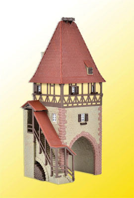 Kibri HO 38470 Timber-Framed Tower with Gate Kit, 3-15/16 x 3-1/8 x 8-1/4"