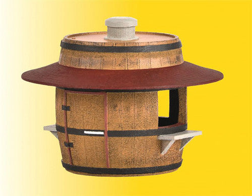 Kibri HO 38673 Barrel-Shaped Beer, Wine & Soda Sales Booth Kit, 7/8" Tall 7/8" Diameter