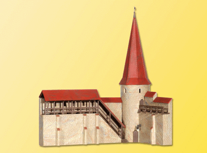 Kibri HO 38915 City Wall with Round Tower in Weil, 9-7/8 x 5-5/16 x 10-5/8"