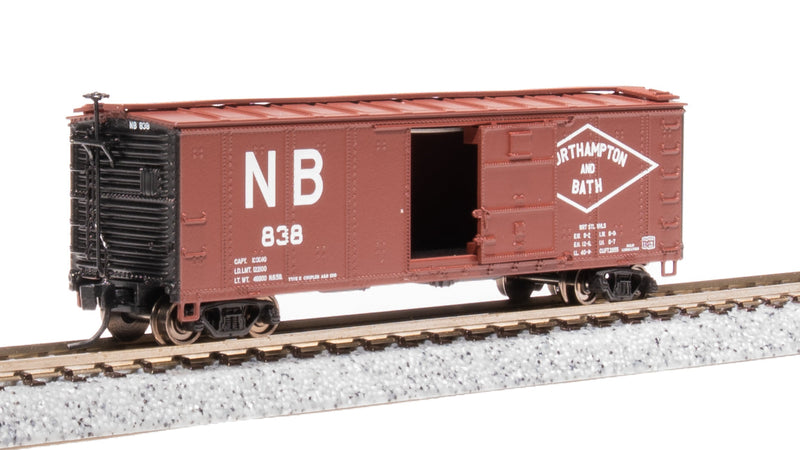 BLI 7272 NYC 40' Steel Boxcar, Variety Set C, 1950's 4-pack, (NYC, RDG, DLW, NB), N Scale