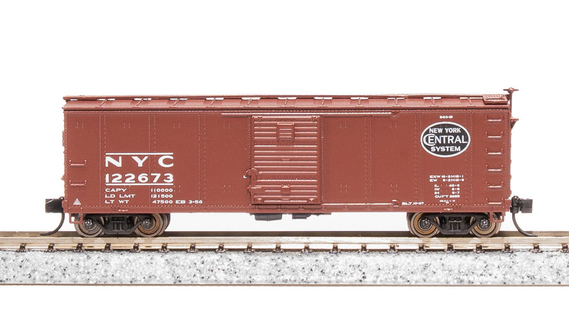 BLI 7272 NYC 40' Steel Boxcar, Variety Set C, 1950's 4-pack, (NYC, RDG, DLW, NB), N Scale