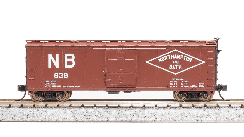 BLI 7272 NYC 40' Steel Boxcar, Variety Set C, 1950's 4-pack, (NYC, RDG, DLW, NB), N Scale