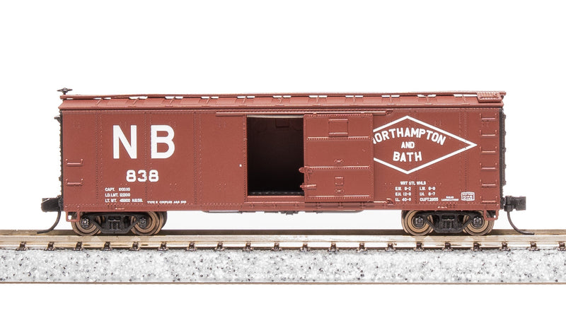 BLI 7272 NYC 40' Steel Boxcar, Variety Set C, 1950's 4-pack, (NYC, RDG, DLW, NB), N Scale