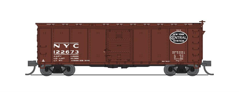 BLI 7272 NYC 40' Steel Boxcar, Variety Set C, 1950's 4-pack, (NYC, RDG, DLW, NB), N Scale