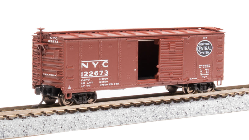 BLI 7272 NYC 40' Steel Boxcar, Variety Set C, 1950's 4-pack, (NYC, RDG, DLW, NB), N Scale