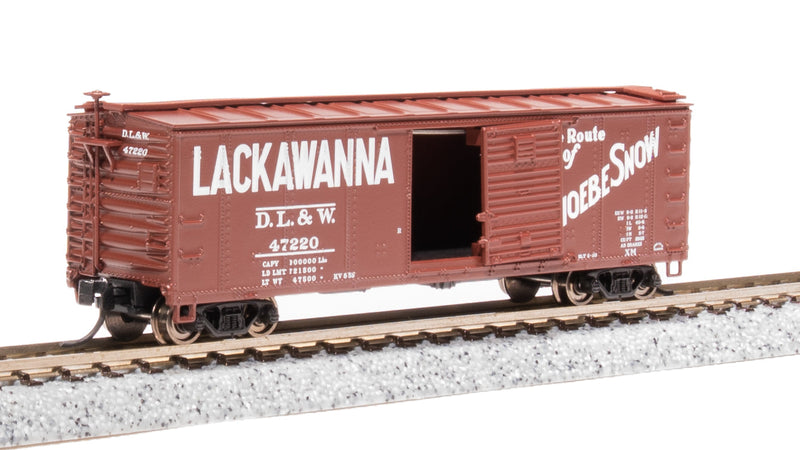 BLI 7272 NYC 40' Steel Boxcar, Variety Set C, 1950's 4-pack, (NYC, RDG, DLW, NB), N Scale