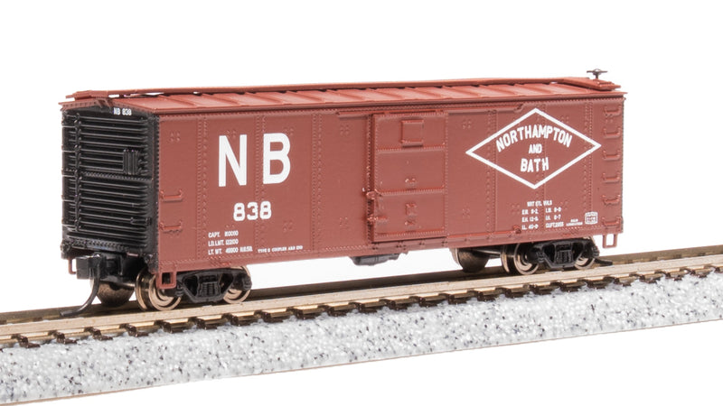 BLI 7272 NYC 40' Steel Boxcar, Variety Set C, 1950's 4-pack, (NYC, RDG, DLW, NB), N Scale