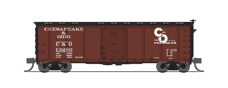 BLI 7275 USRA 40' Steel Boxcar, C&O, 2-pack, N Scale
