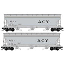 PREORDER Micro-Trains N 983102301 ACF 3-Bay Center Flow Covered Hopper with Elongated Hatches 2-Pack, Akron, Canton & Youngstown