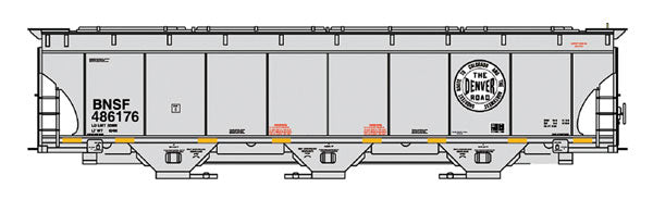 Intermountain Railway Company 472147 Trinity 5161 Cubic Foot Covered Hopper - Ready to Run -- BNSF Railway (Denver Road Legacy Scheme, gray, Circle Logo)