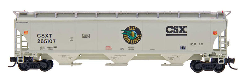 Intermountain Railway Company 472102 Trinity 5161 Cubic Foot Covered Hopper - Ready to Run -- CSX (light beige, Grain Express Logo)