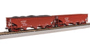 BLI 7370 AAR 70-ton Triple Hopper, ATSF, 4-PACK, HO