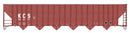 Walthers Mainline HO 910-56346 73' Greenville 7,000 Cubic Foot Wood Chip Hopper, Kansas City Southern