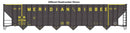 Walthers Mainline HO 910-56353 73' Greenville 7,000 Cubic Foot Wood Chip Hopper, Meridian & Bigbee