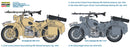 Italeri 7403 German Military Motorcycle with side car 1:9