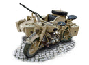 Italeri 7403 German Military Motorcycle with side car 1:9