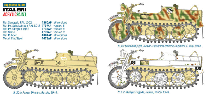 Italeri 7404 - SCALE 1 : 9 KETTENKRAD