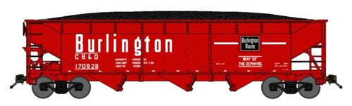 Bluford Shops N 74054 Offset Side 70-Ton 3-Bay Hopper, Burlington