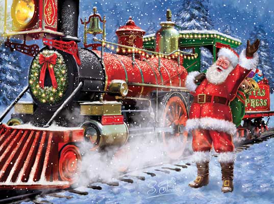 Train Enthusiast Vendors 42040 Santa's All Aboard Jigsaw Puzzle (1000 Pieces)