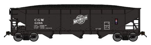 Bluford Shops N 74065 Offset Side 70-Ton 3-Bay Hopper, Chicago and North Western