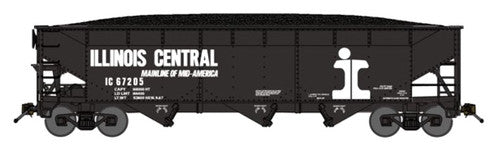 Bluford Shops N 74077 Offset Side 70-Ton 3-Bay Hopper, Illinois Central