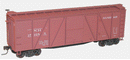 Accurail HO 7019 40' 6-Panel Single-Sheathed Wood Boxcar with Wood Doors & Ends Kit, New Haven