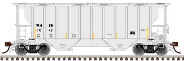 Atlas 20007126 Portec 3000 2-Bay Covered Hopper - Ready to Run - Master(R) Plus -- Winifrede RR WNFR