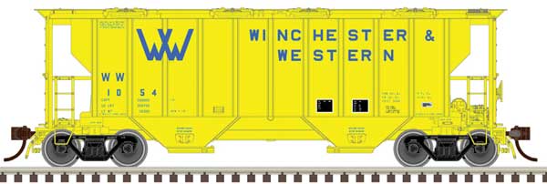 Atlas 20007128 Portec 3000 2-Bay Covered Hopper - Ready to Run - Master(R) Plus -- Winchester & Western