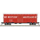PREORDER Atlas HO 20007777 1932 ARA 40' Steel Boxcar, Master, Western Maryland